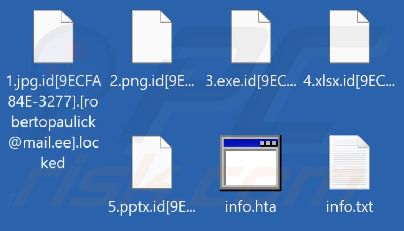 Files encrypted by Locked ransomware (.locked extension)
