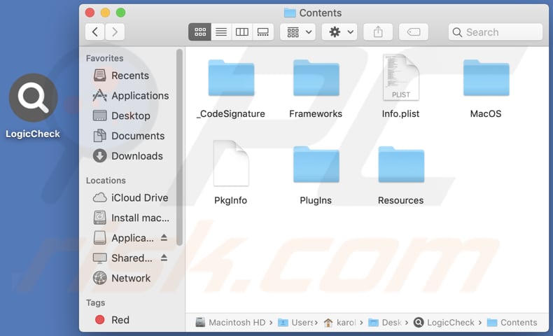 logiccheck adware contents folder