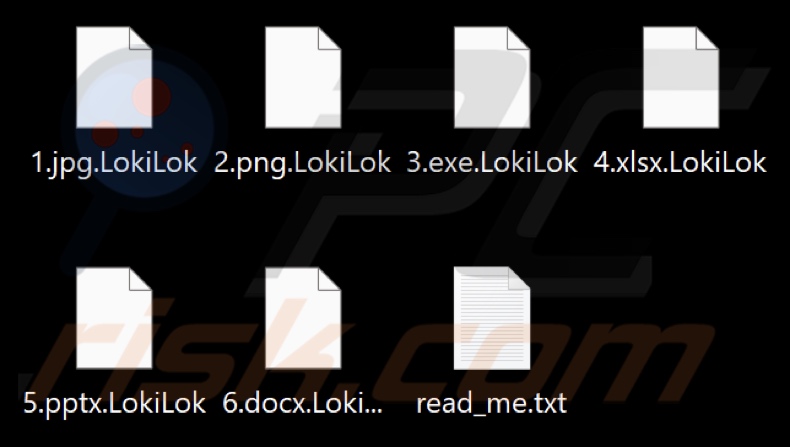 Files encrypted by LokiLok ransomware (.LokiLok extension)