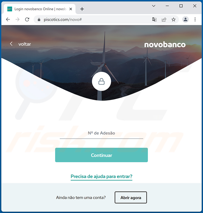 Phishing site promoted via Novo Banco-themed spam email used to promote a phishing site (2022-04-04)