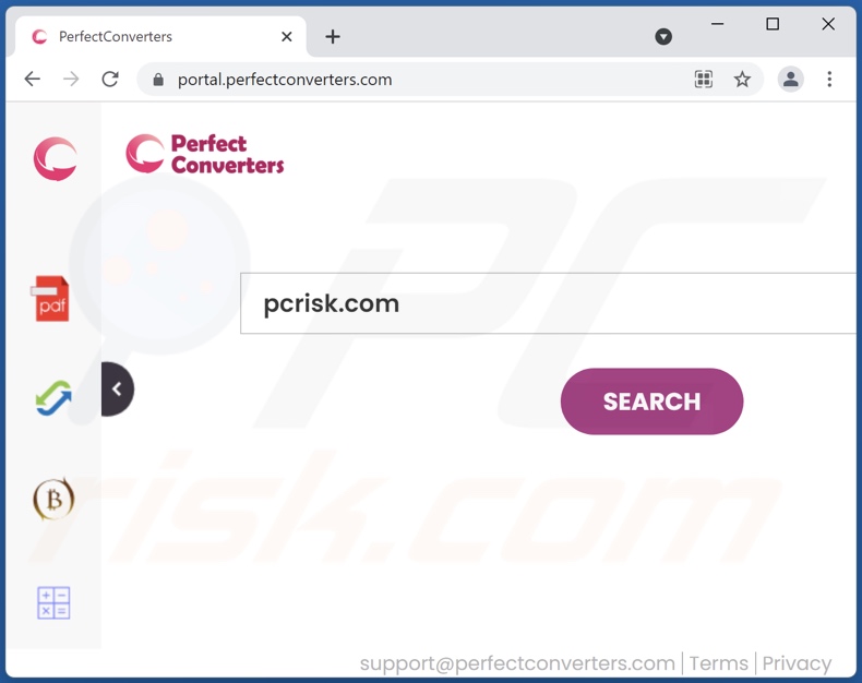 perfectconverters.com browser hijacker