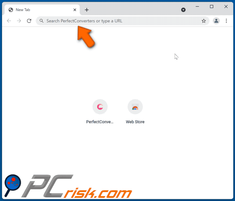 PerfectConverters browser hijacker redirecting to nearbyme.io (GIF)