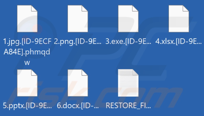 Files encrypted by Phmqdw ransomware (.phmqdw extension)