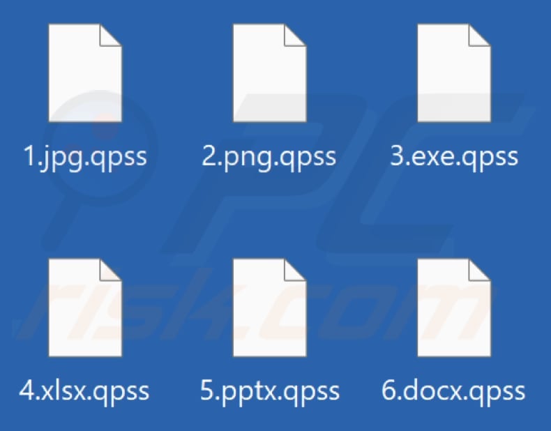 Files encrypted by Qpss ransomware (.qpss extension)
