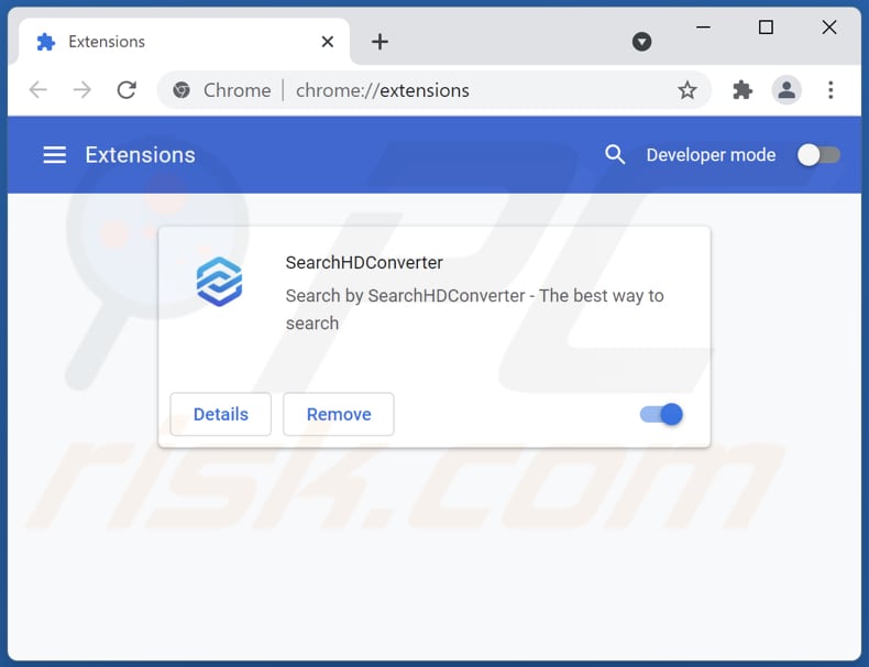 Removing searchhdconverter.com related Google Chrome extensions