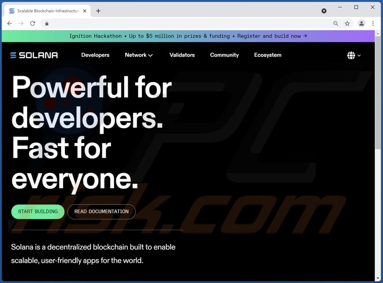 Solana scam website
