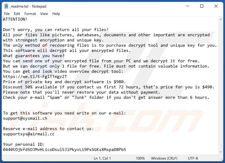 Tuid ransomware text file (_readme.txt)