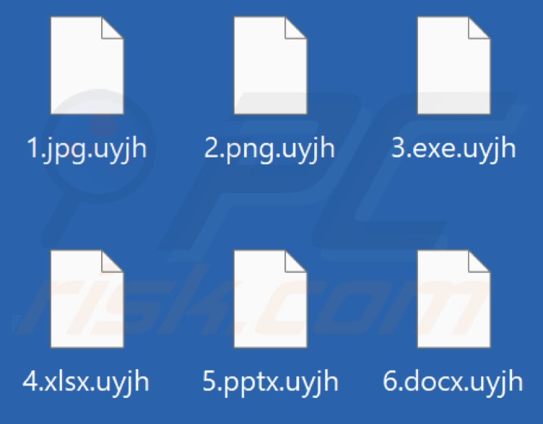 Files encrypted by Uyjh ransomware (.uyjh extension)