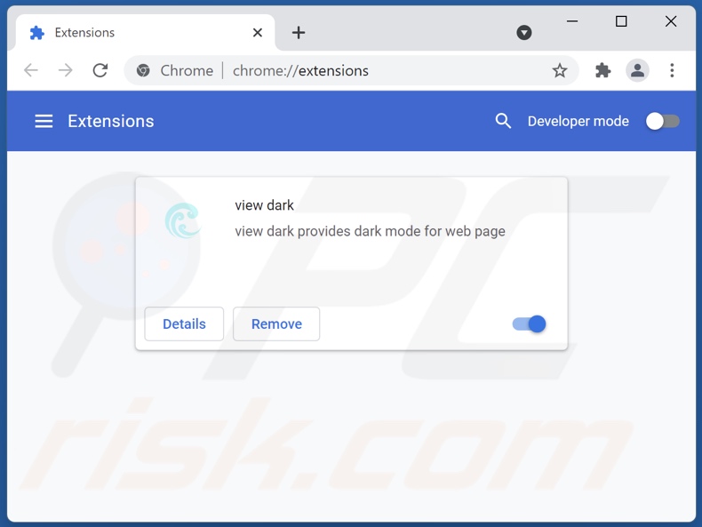 Removing view dark ads from Google Chrome step 2