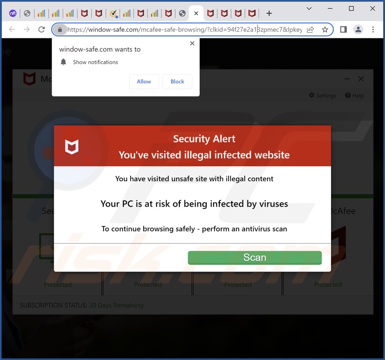 window-safe[.]com pop-up redirects