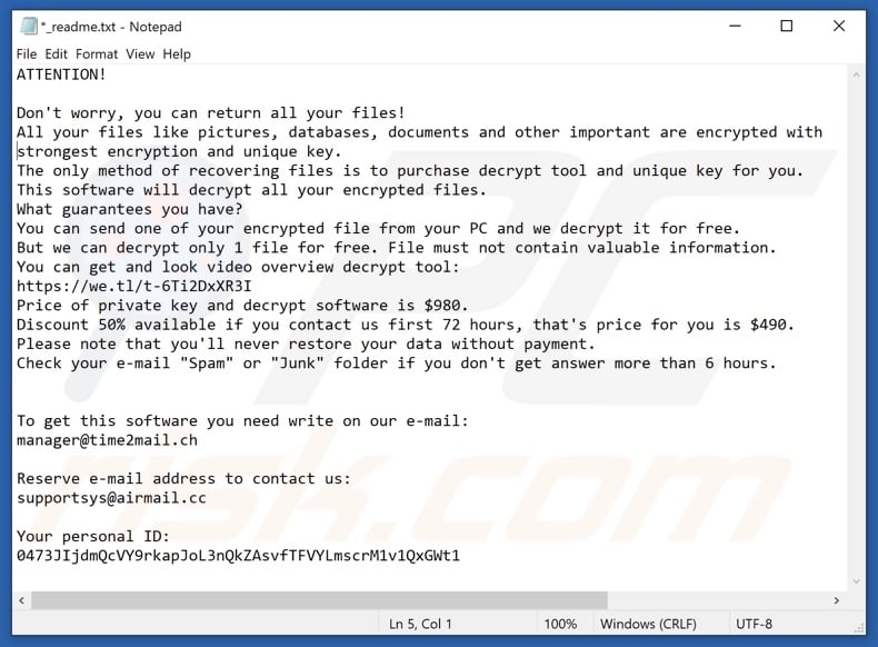 Bbnm ransomware text file (_readme.txt)