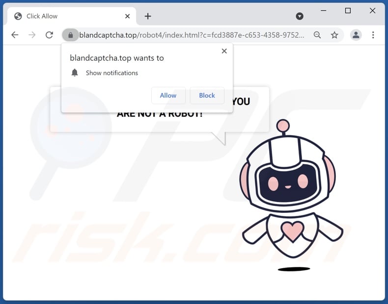 blandcaptcha[.]top pop-up redirects