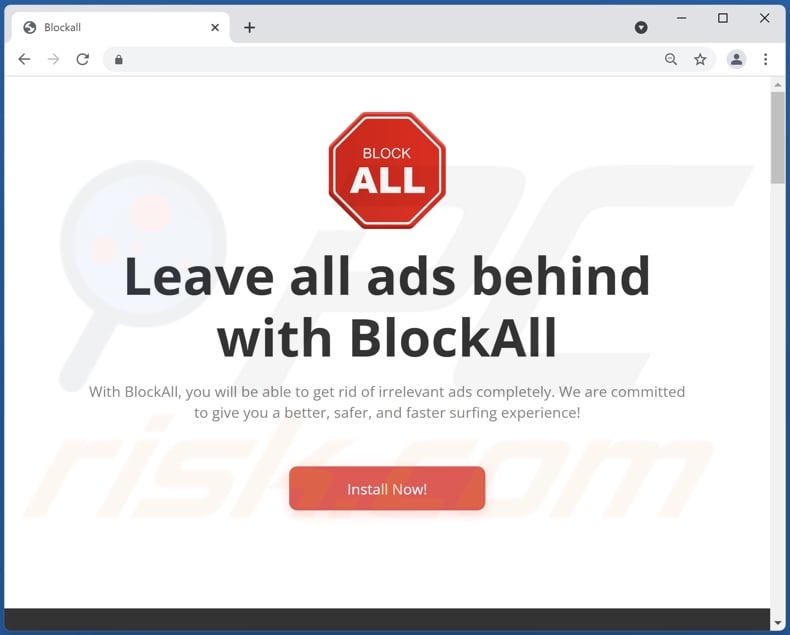 BlockAll - block ads adware official promotional site