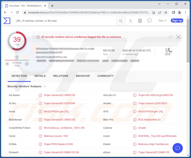 caetano formula email virus detection names for malicious attachment