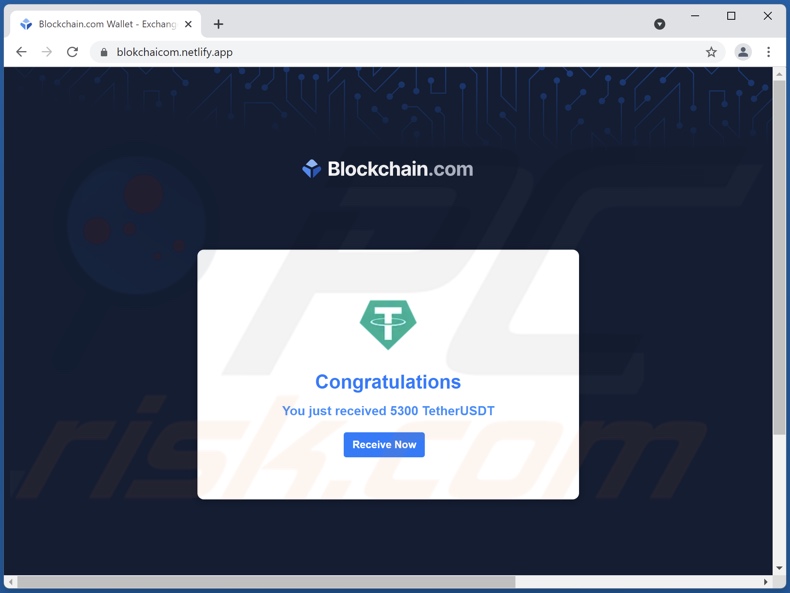 Congratulations You just received TetherUSDT scam