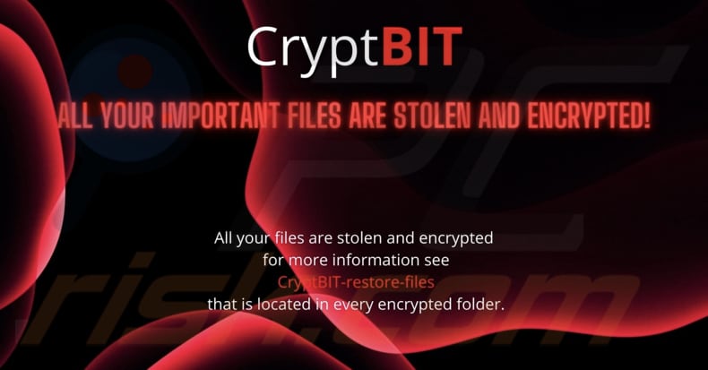 CryptBIT ransomware wallpaper