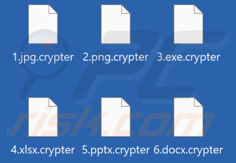 Files encrypted by CRYPTER v2.40 ransomware (.crypter extension)