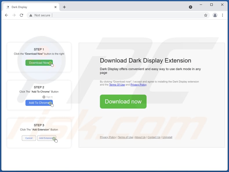 dark display adware promoter