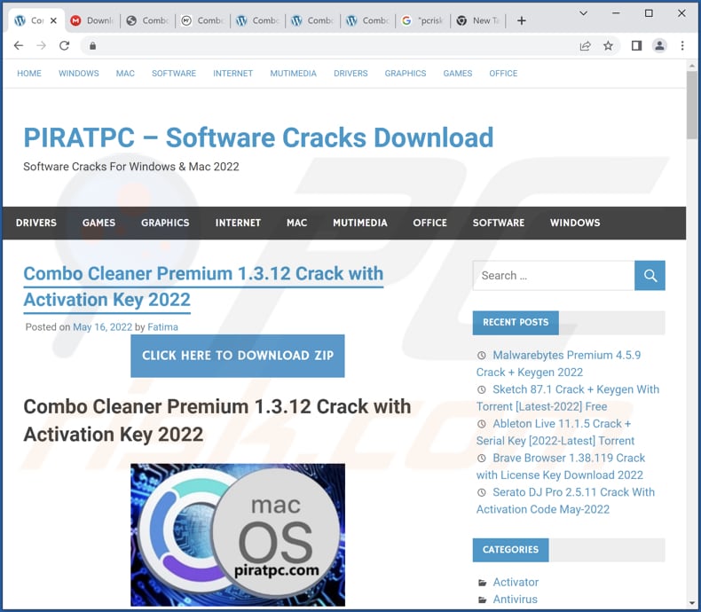 dropbox update setup virus cracked software download page distributing virus 2
