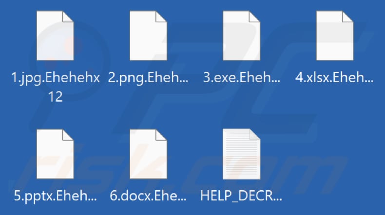 Files encrypted by Ehehehx12 ransomware (.Ehehehx12 extension)