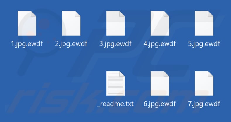 Files encrypted by Ewdf ransomware (.ewdf extension)