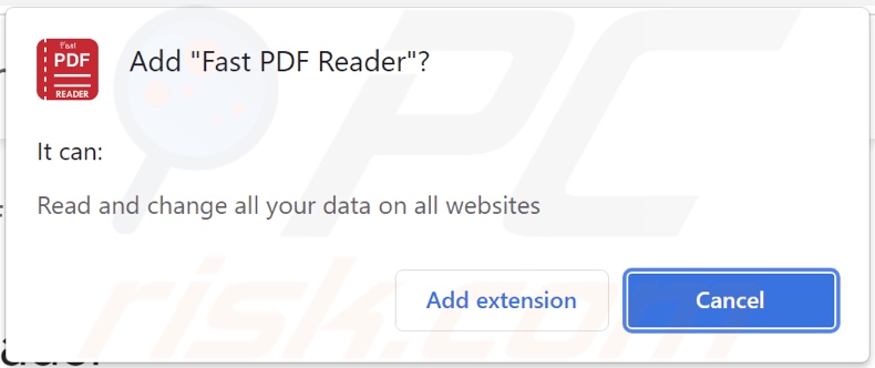 Fast PDF Reader adware asking for permissions