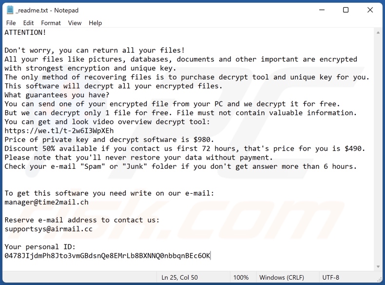 Ifla ransomware text file (_readme.txt)