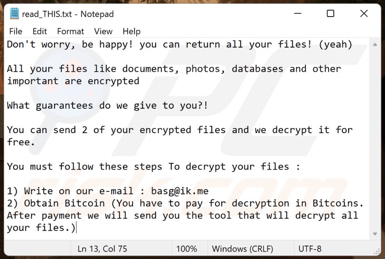 Matamoe ransomware text file (read_THIS.txt)