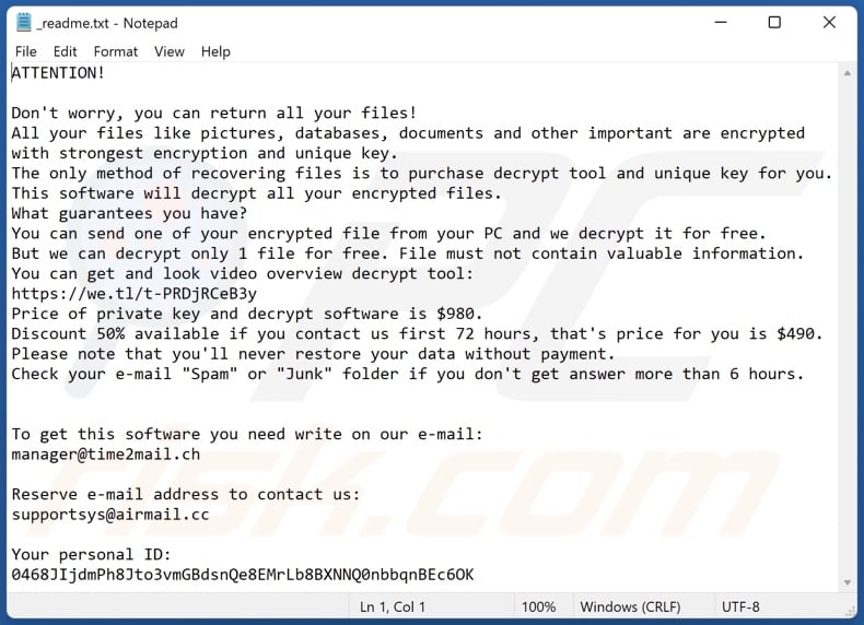 Mmob ransomware text file (_readme.txt)