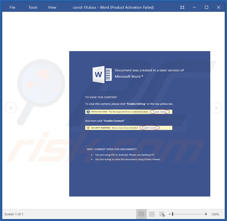 Malicious attachment distributing Nerbian malware 2