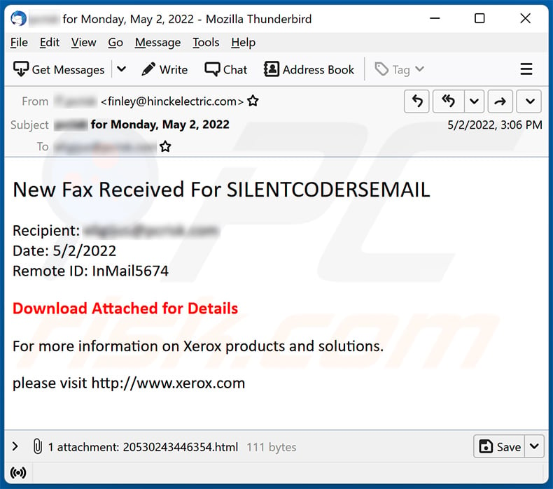 New Fax Received spam email (2022-05-03)