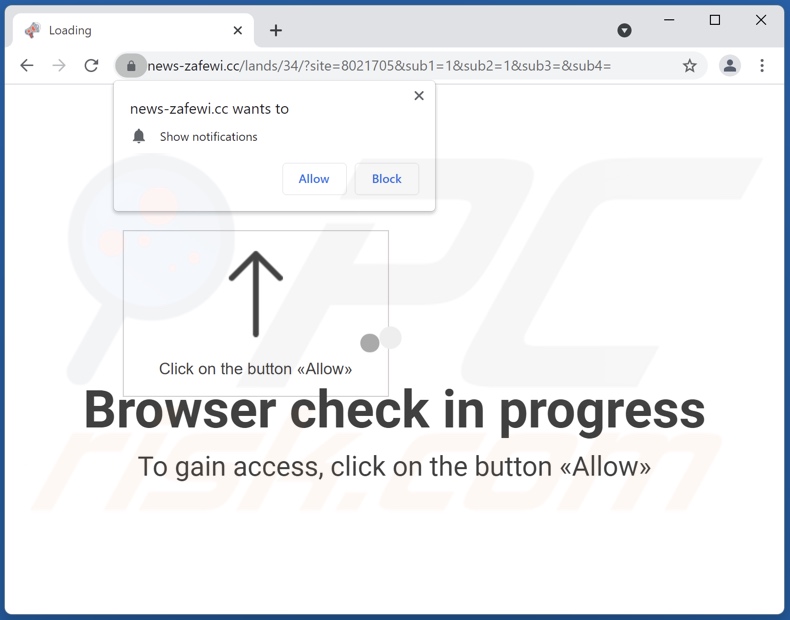 news-zafewi[.]cc pop-up redirects