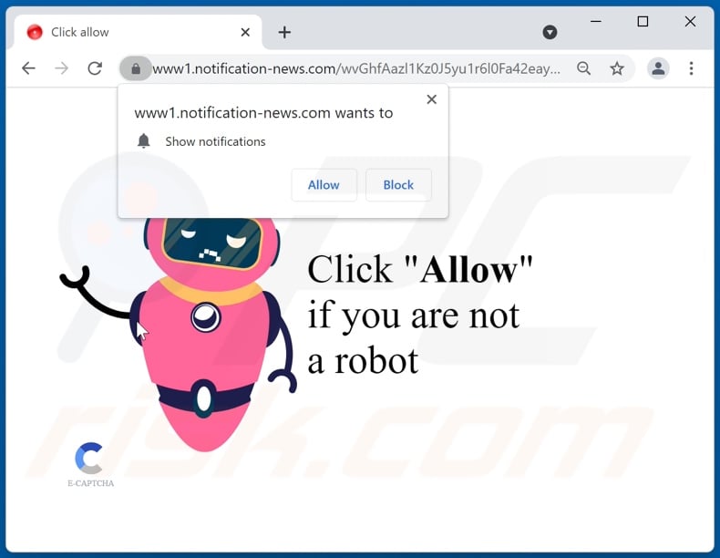 notification-news[.]com pop-up redirects