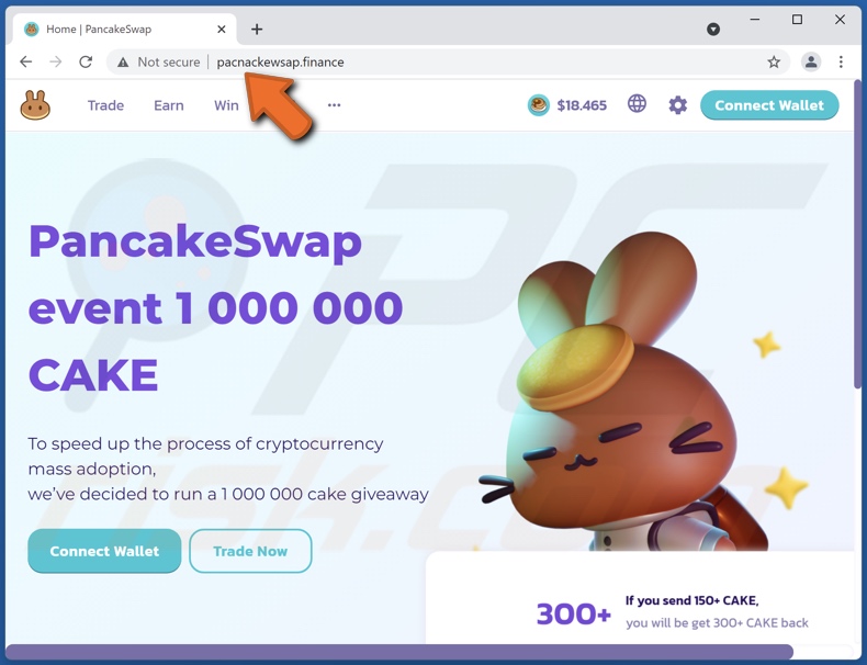 PancakeSwap Giveaway scam
