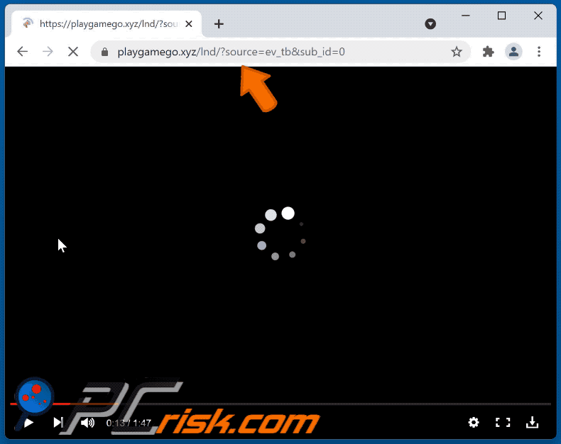 playgamego[.]xyz website appearance (GIF)