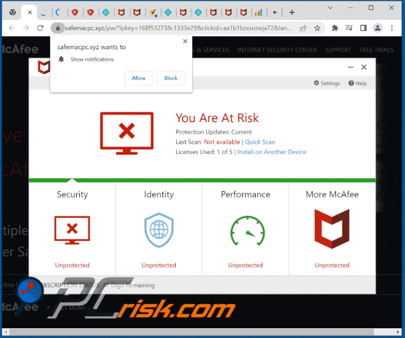 safemacpc[.]xyz website appearance (GIF)