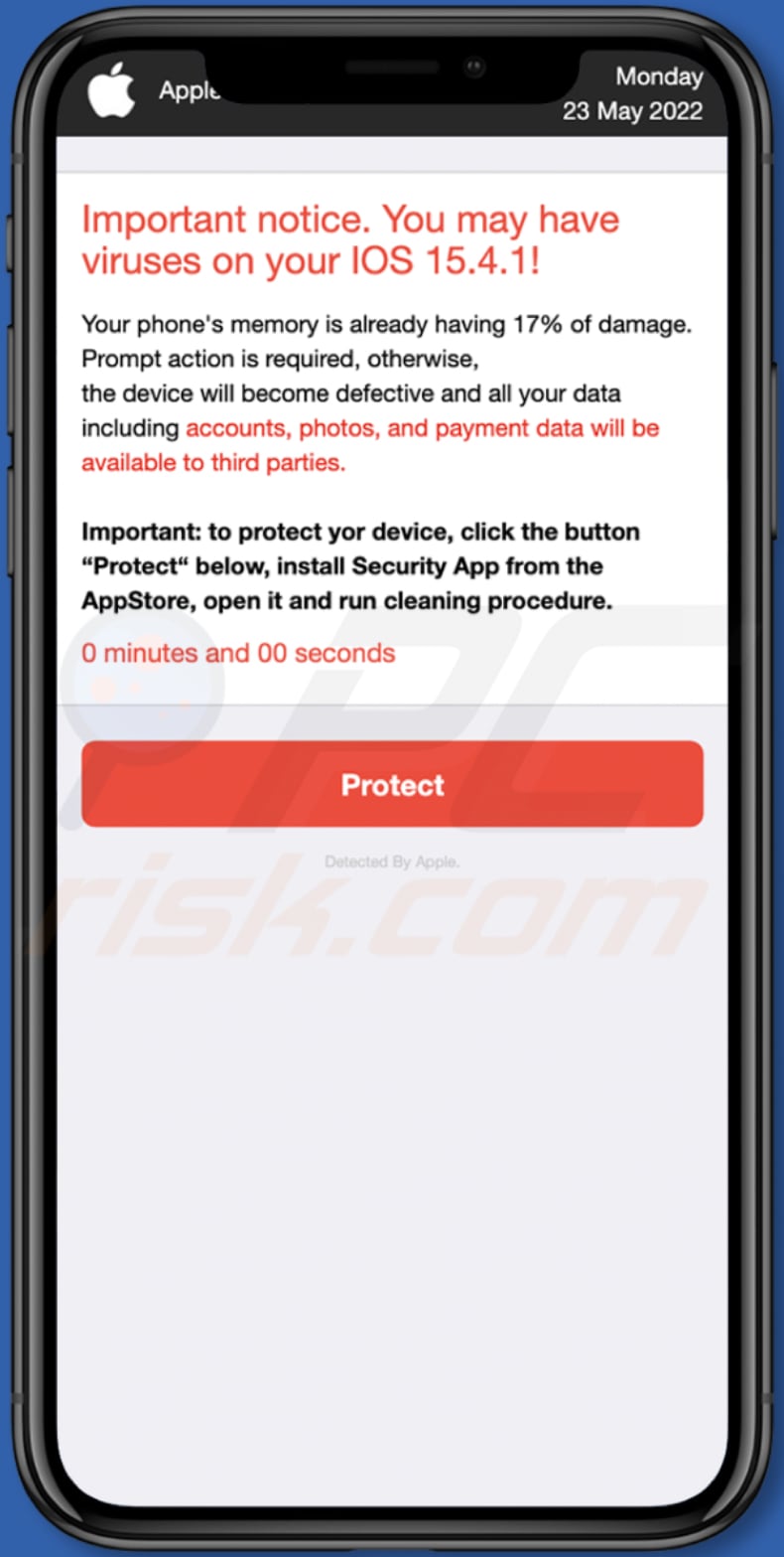 shieldproblocker.xyz pop-up scam background page