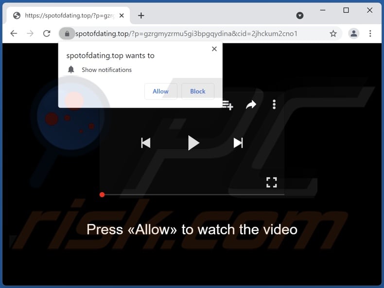 spotofdating[.]top pop-up redirects