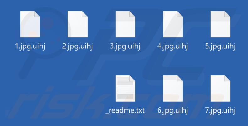 Files encrypted by Uihj ransomware (.uihj extension)