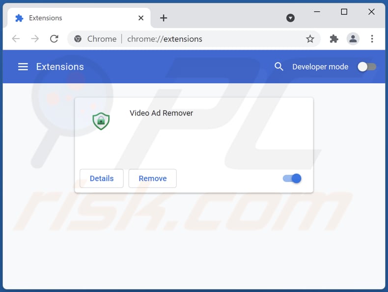 Removing Video Ad Remover adware from Google Chrome step 2