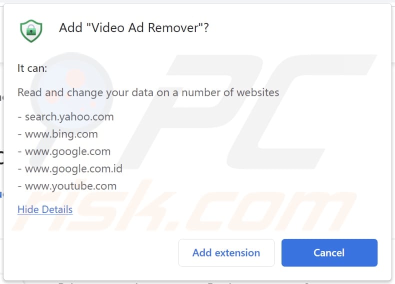 Video Ad Remover adware