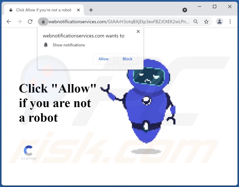 webnotificationservices[.]com pop-up redirects
