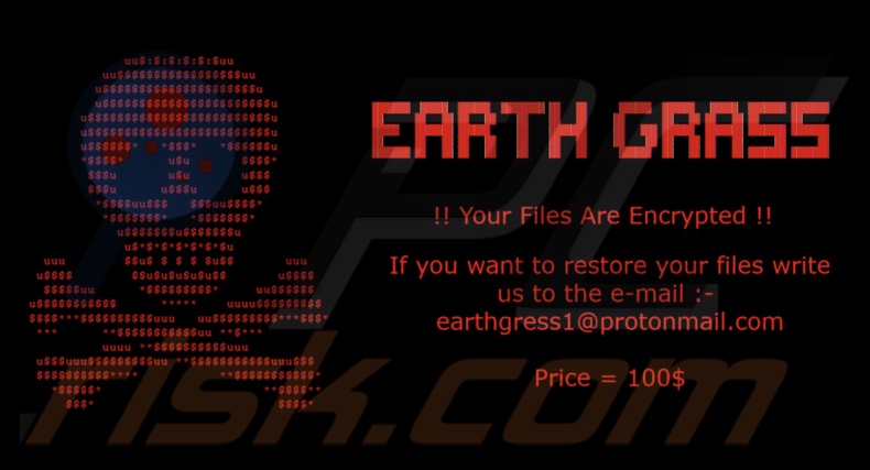 WORLD GRASS ransomware wallpaper