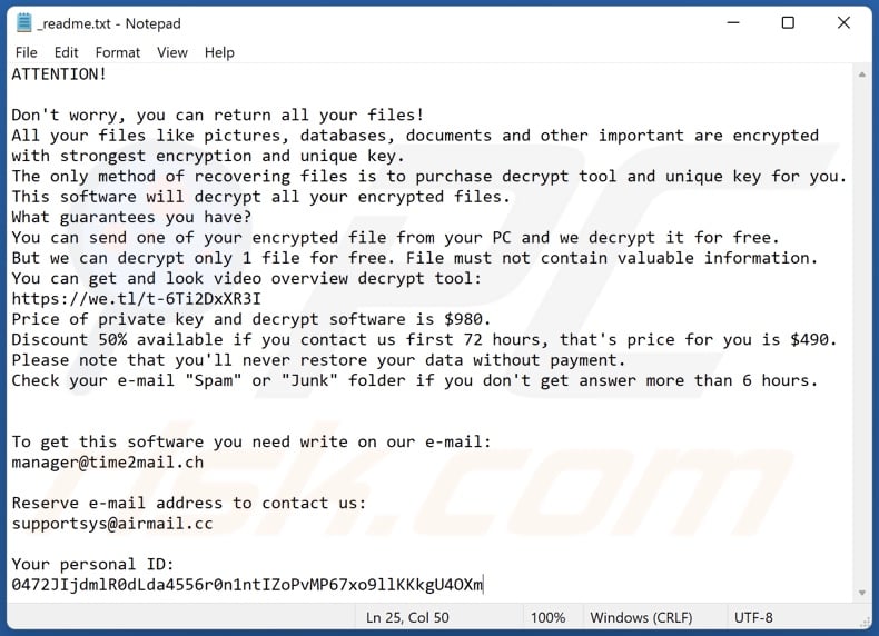 Xcvf ransomware text file (_readme.txt)