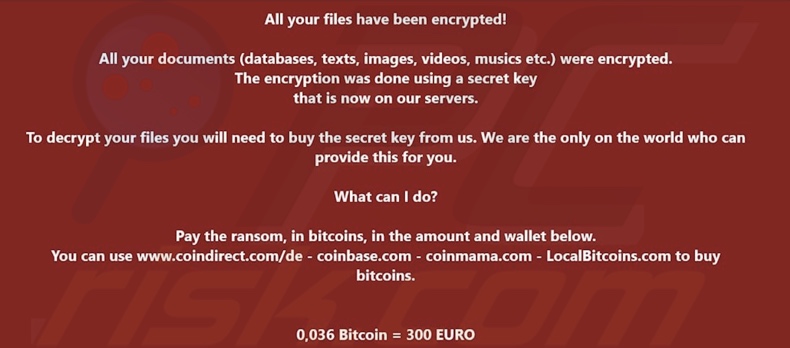 Yashma ransomware wallpaper