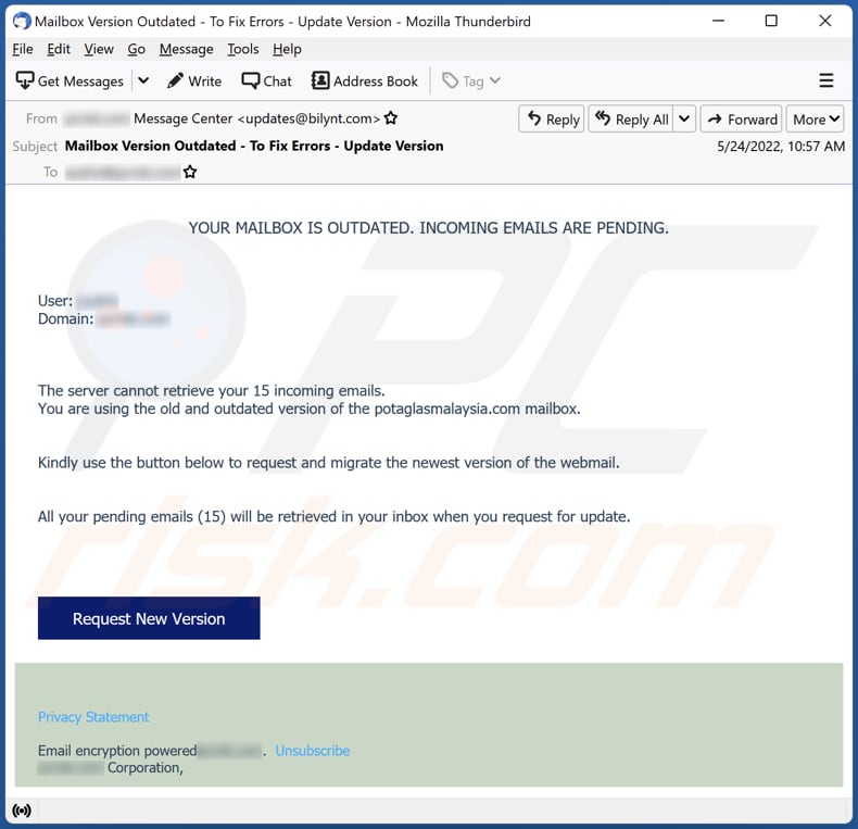 Your Outlook Is Full Email Scam - Removal and recovery steps (updated)