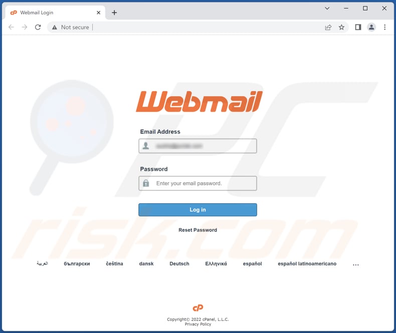 your mailbox is outdated email scam phishing page