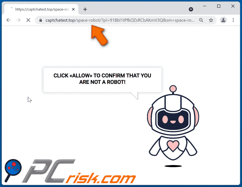 captchatest[.]top website appearance (GIF)