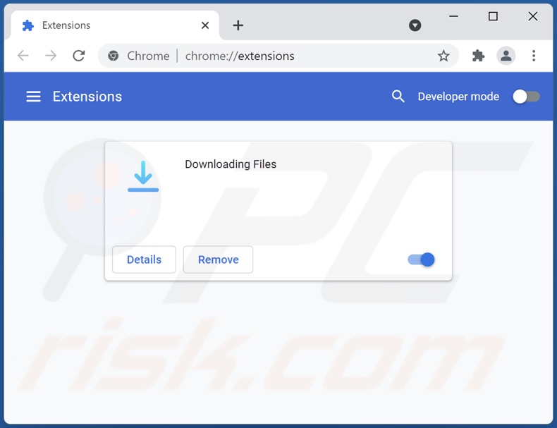 Removing Downloading Files ads from Google Chrome step 2