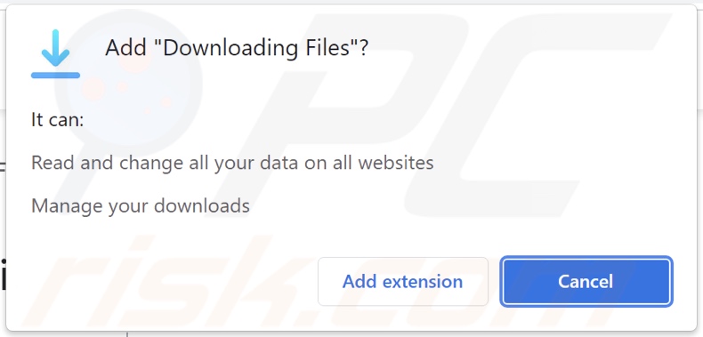 Downloading Files adware asking for permissions